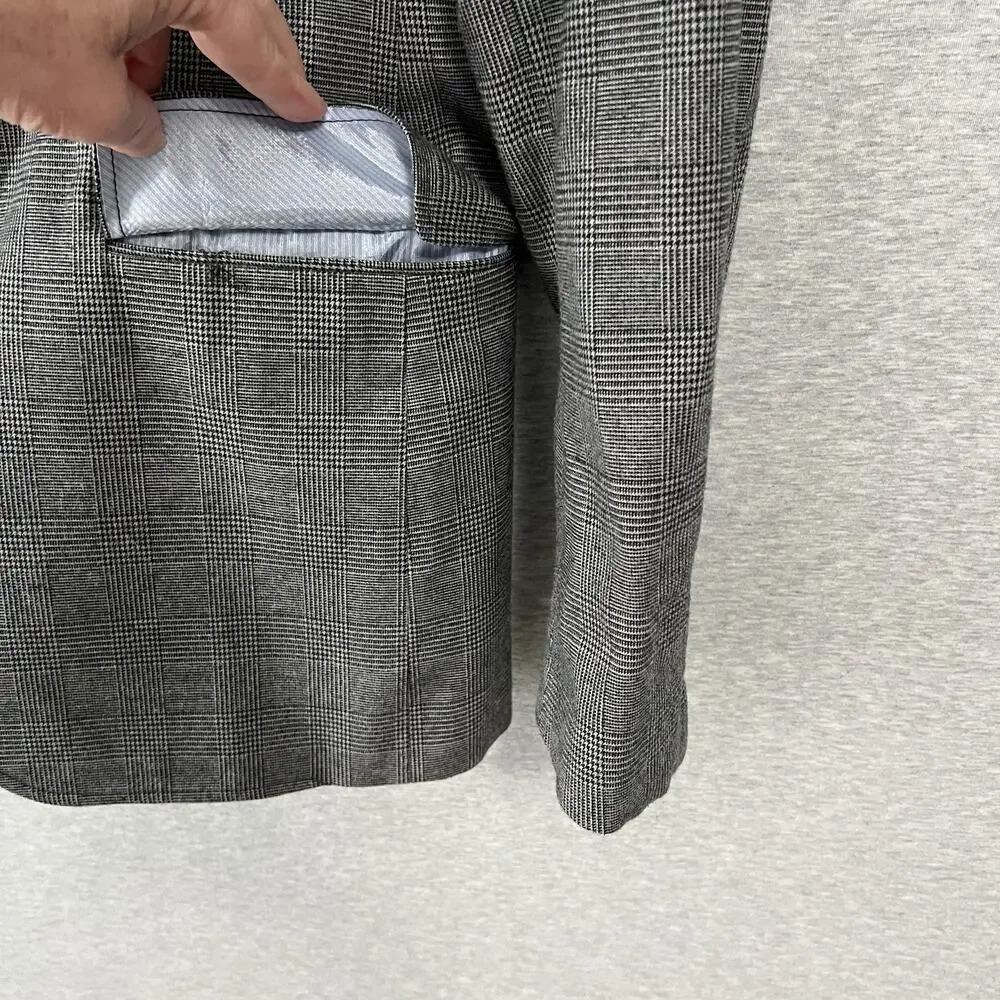 Banana Republic Blazer Mens 38R Glen Plaid Sport Jacket Tailored Fit Italian‎